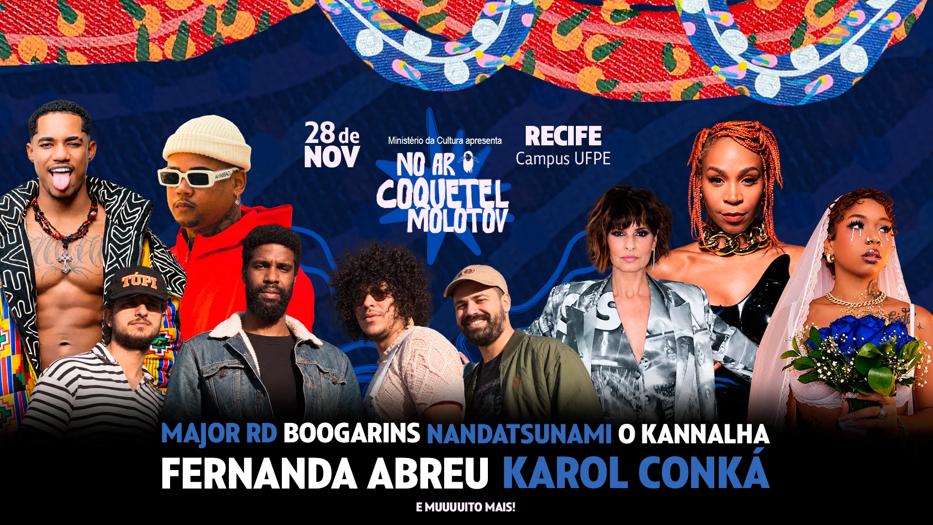No Ar Coquetel Molotov 2026 reúne Karol Conká, Fernanda Abreu e mais de 25 atrações no Recife